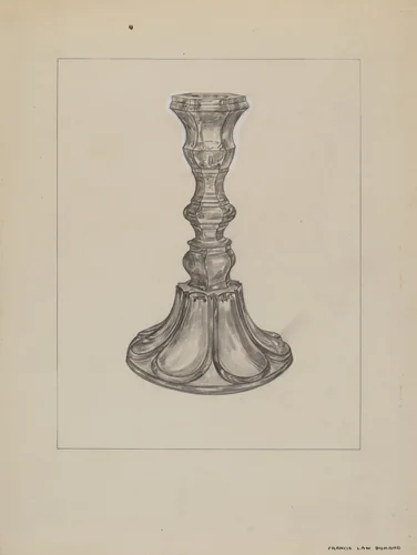 Candlestick by Francis Law Durand, index of american design, 1937