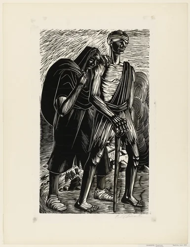 Immigrants by Francisco Dosamantes, print, 1926