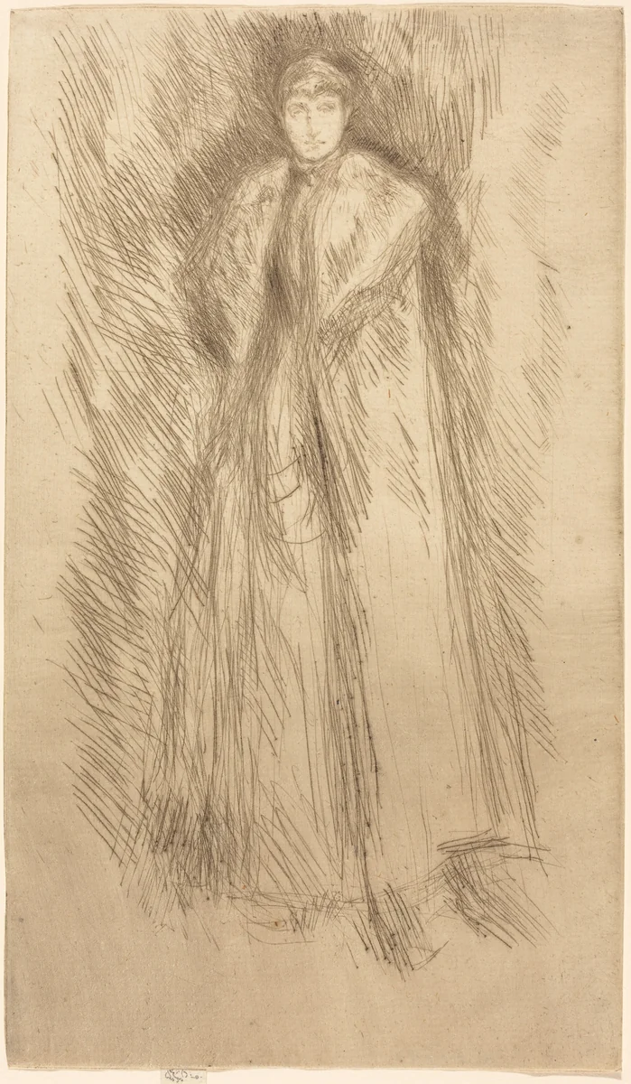 The Fur Cloak by James McNeill Whistler, print, 1834-1903
