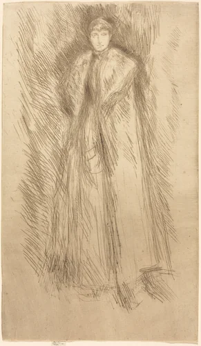 The Fur Cloak by James McNeill Whistler, print, 1834-1903