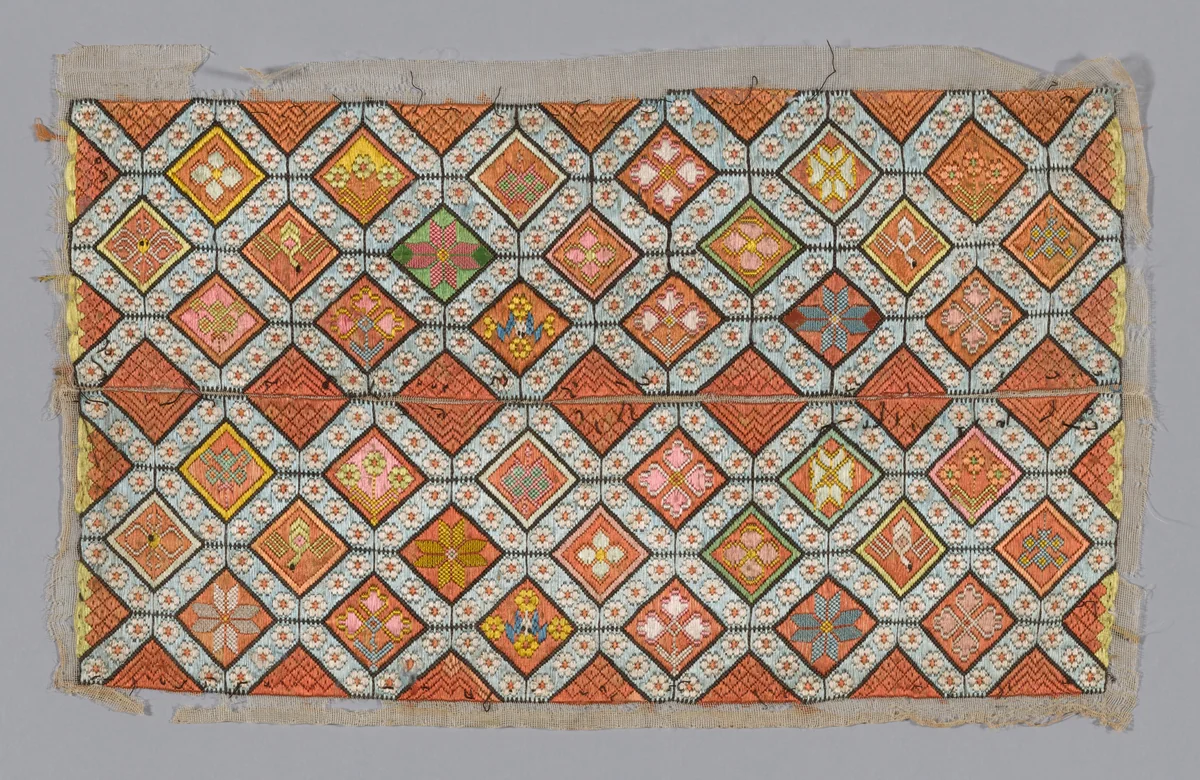Panel by Han-Chinese, textile, 1875-1900