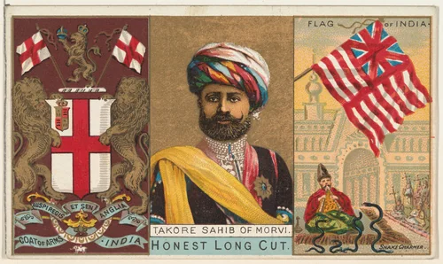 Takore Sahib of Morvi, India, from the Rulers, Flags, and Coats of Arms series (N126-1) issued by W. Duke, Sons & Co. by W. Duke, Sons & Co., print, 1888