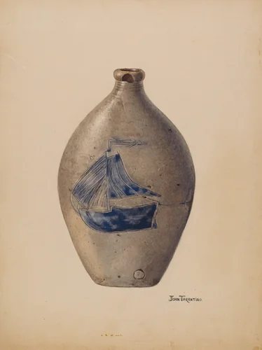 Flask by John Tarantino, index of american design, 1939