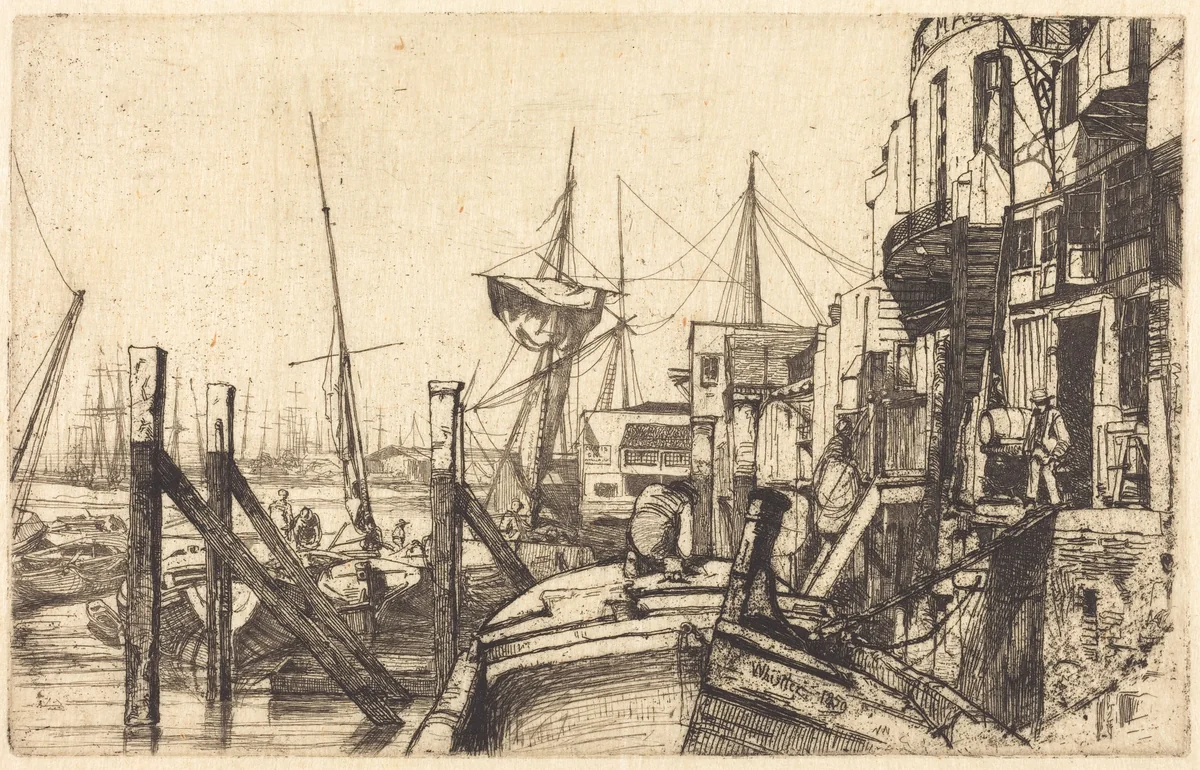 Limehouse by James McNeill Whistler, print, 1859
