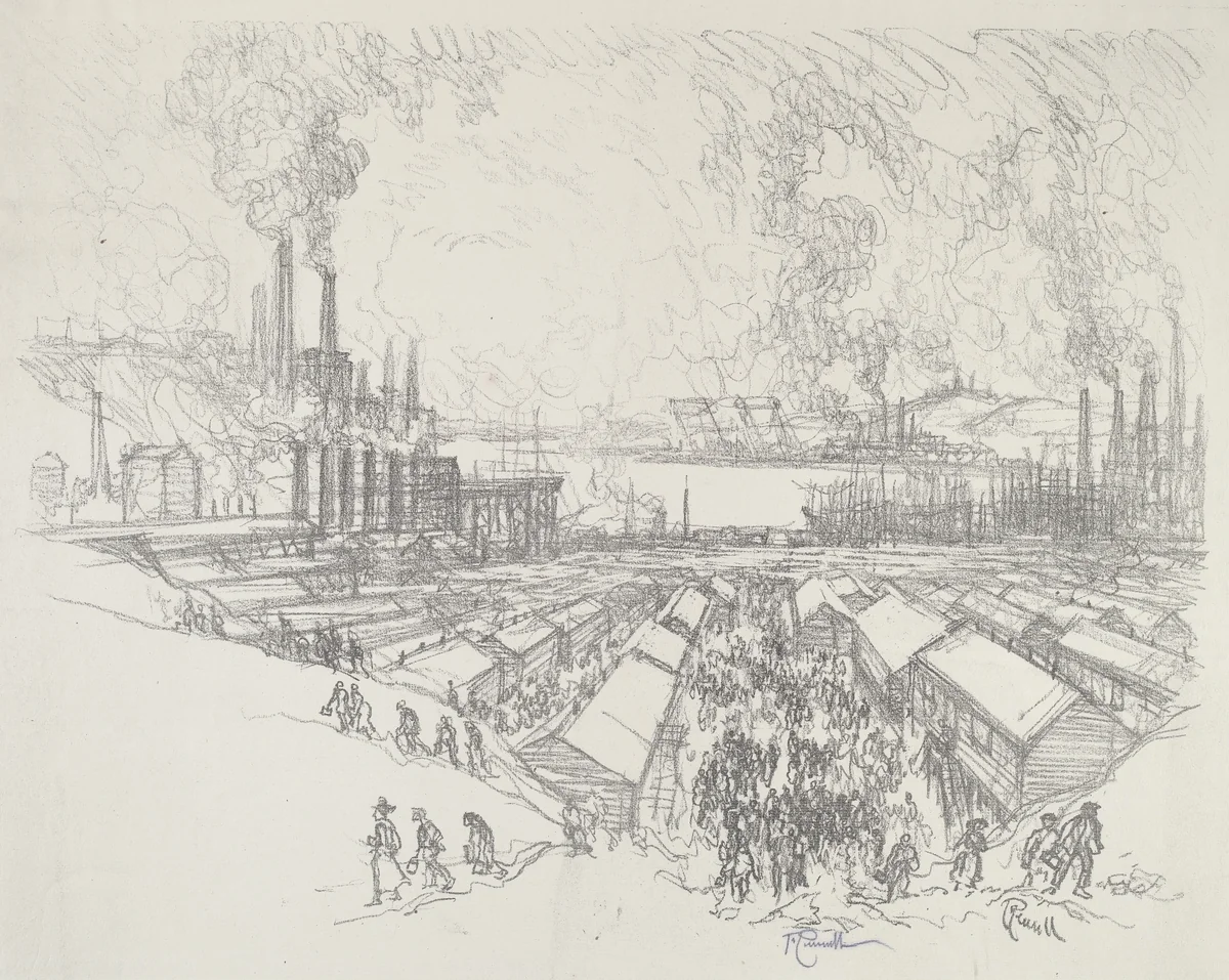 Five O'Clock by Joseph Pennell, print, 1916