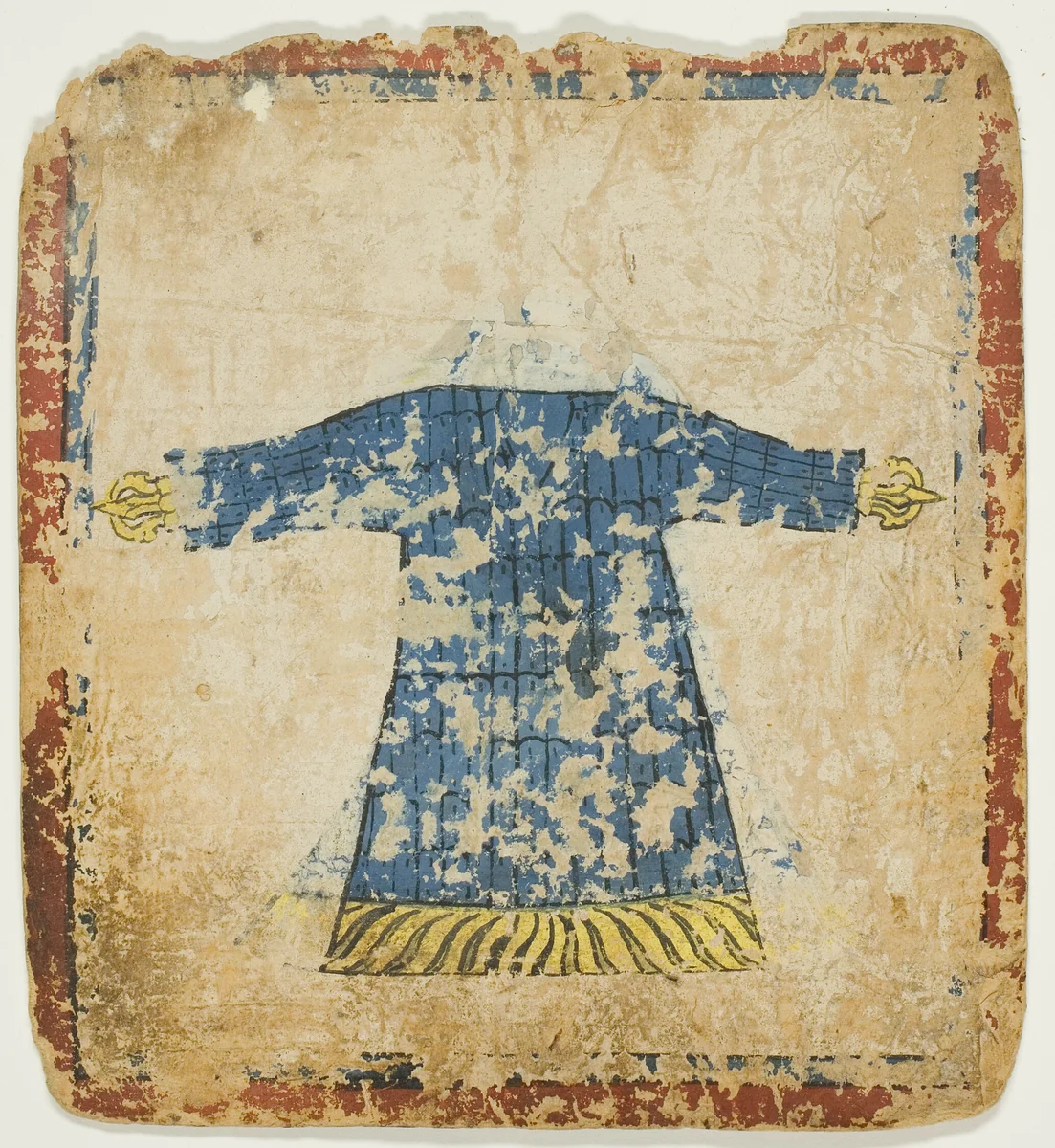 Armor Shirt, from a Set of Initiation Cards (Tsakali) by Southern Tibet, drawing, 1301-1500