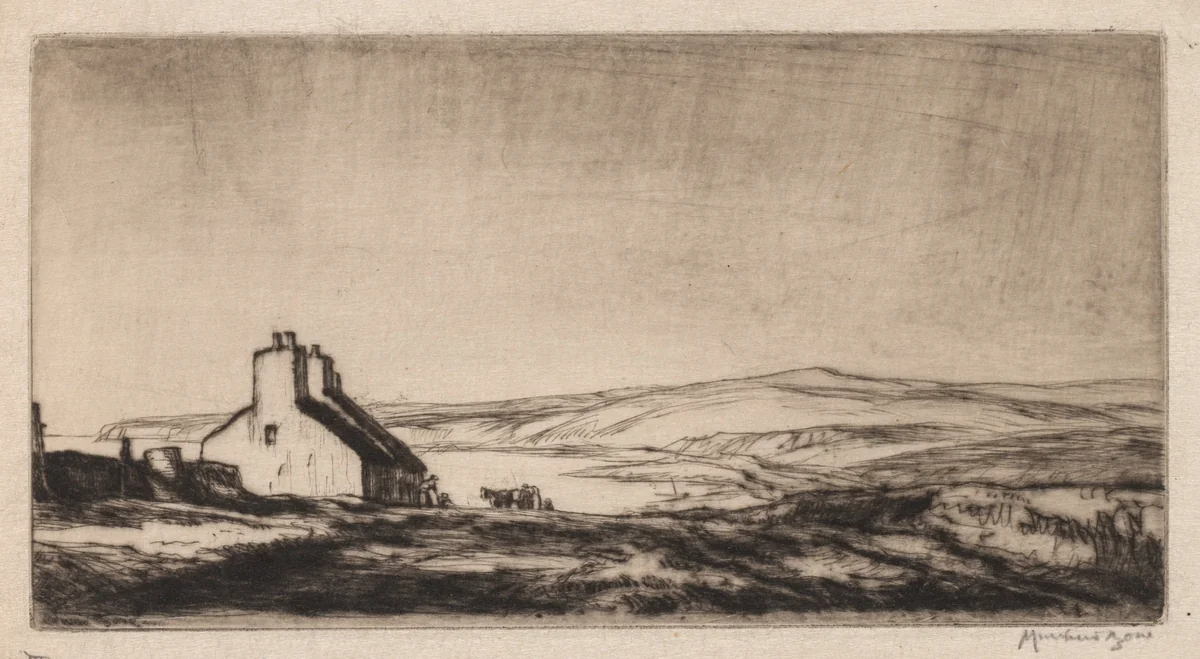 Third Study for 'The Ballantrae Road' by Muirhead Bone, print, 1908