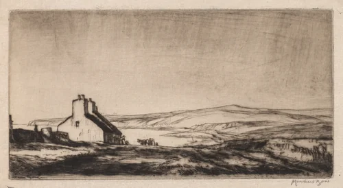 Third Study for 'The Ballantrae Road' by Muirhead Bone, print, 1908