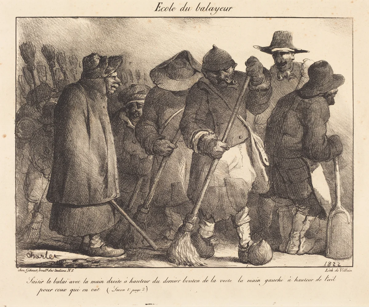Ecole du balayeur by Nicolas Toussaint Charlet, print, 1822
