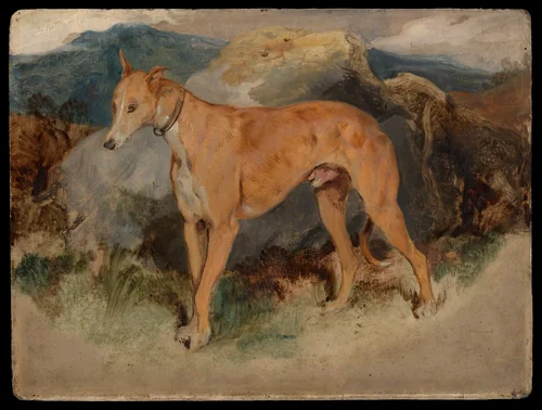 A Deerhound by Edwin Henry Landseer, painting, 1826