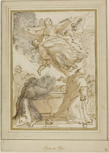 Assumption of the Virgin by Pietro Antonio di Pietri, drawing, 1683-1716