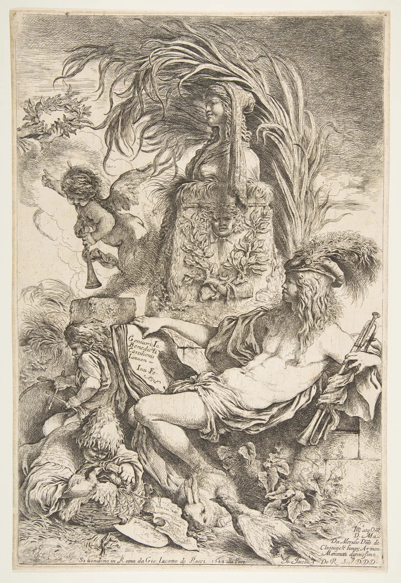 The Genius of Castiglione by Giovanni Benedetto Castiglione, print, 1640-1650