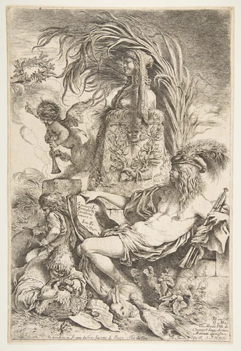 The Genius of Castiglione by Giovanni Benedetto Castiglione, print, 1640-1650