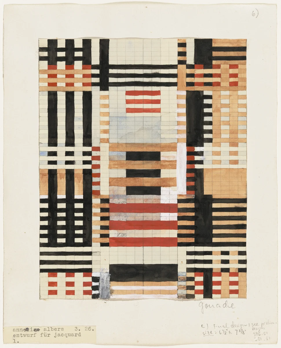 Preliminary Design for Wall Hanging by Anni Albers, design, 1926