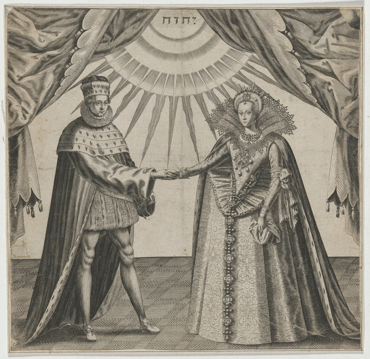 Betrothal of Princess Elizabeth and Frederic V, Elector Palatine by Unknown 19th Century, print, 1800-1899