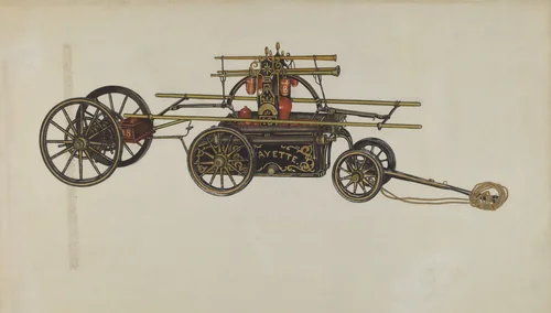 Model of a Fire Engine by Betty Fuerst, index of american design, 1937