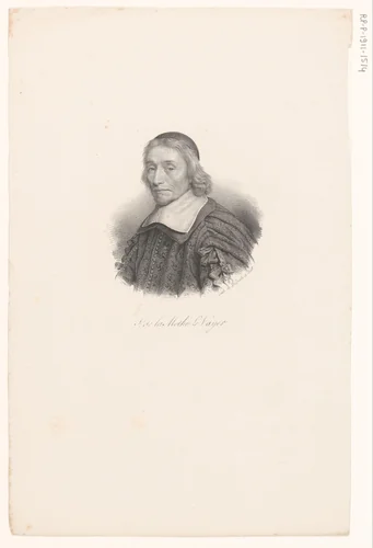 Portret van François de La Mothe Le Vayer by anonymous, print, 1818-1842