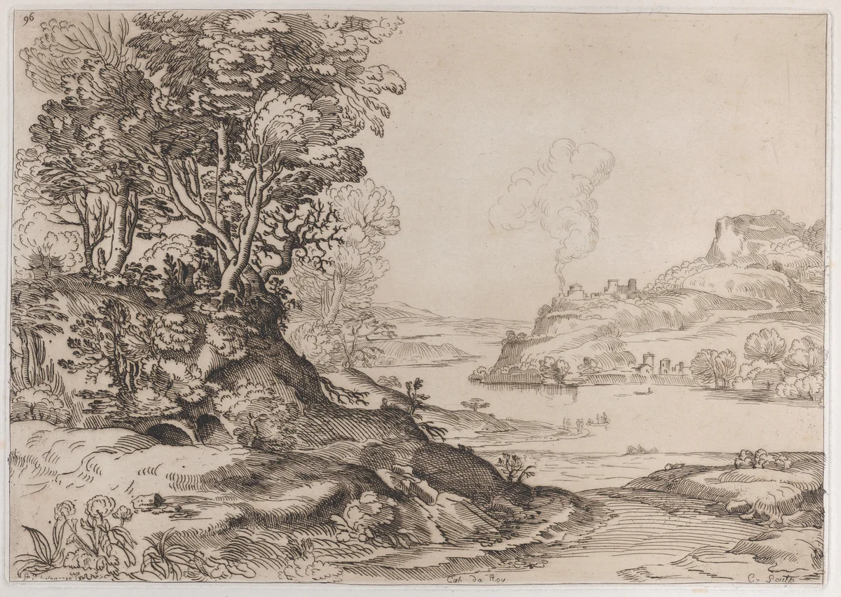 A nymph and shepherd by Jean-Baptiste Michel, print, 1775