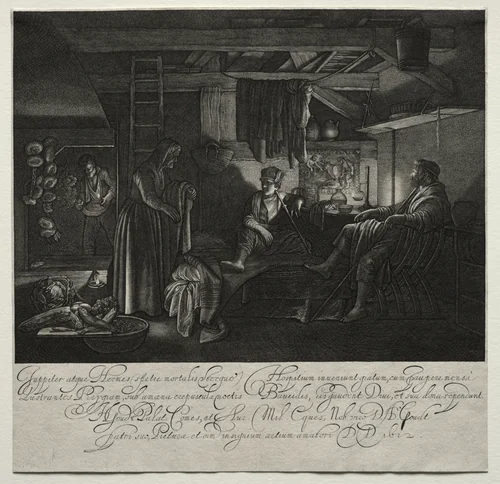 Jupiter and Mercury at the House of Philemon and Baucis by Hendrik Goudt, print, 1608-1618