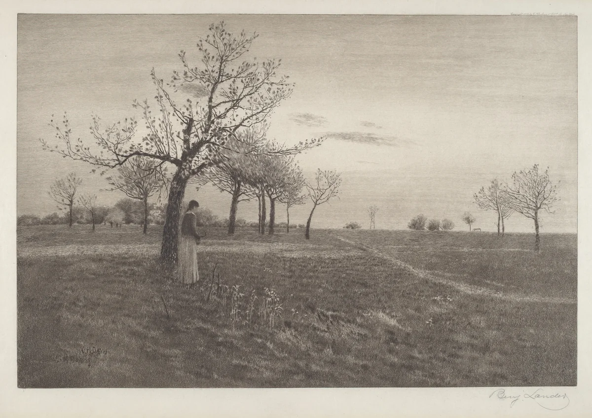 After Glow by Benjamin Lander, print, 1885