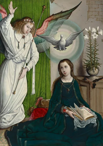 The Annunciation by Juan de Flandes, painting, 1508-1519