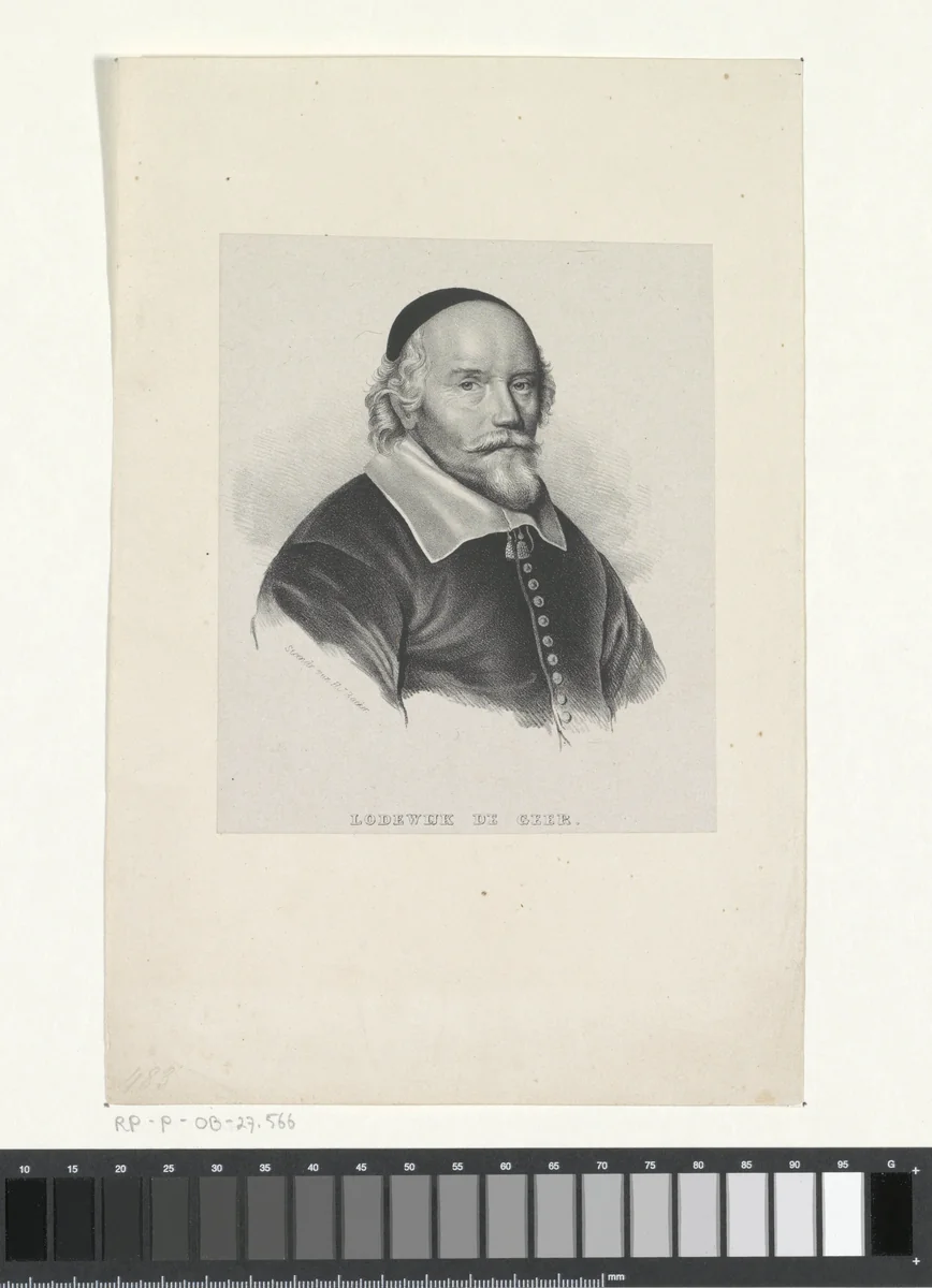Portret van Lodewijk de Geer by anonymous, print, 1822-1845