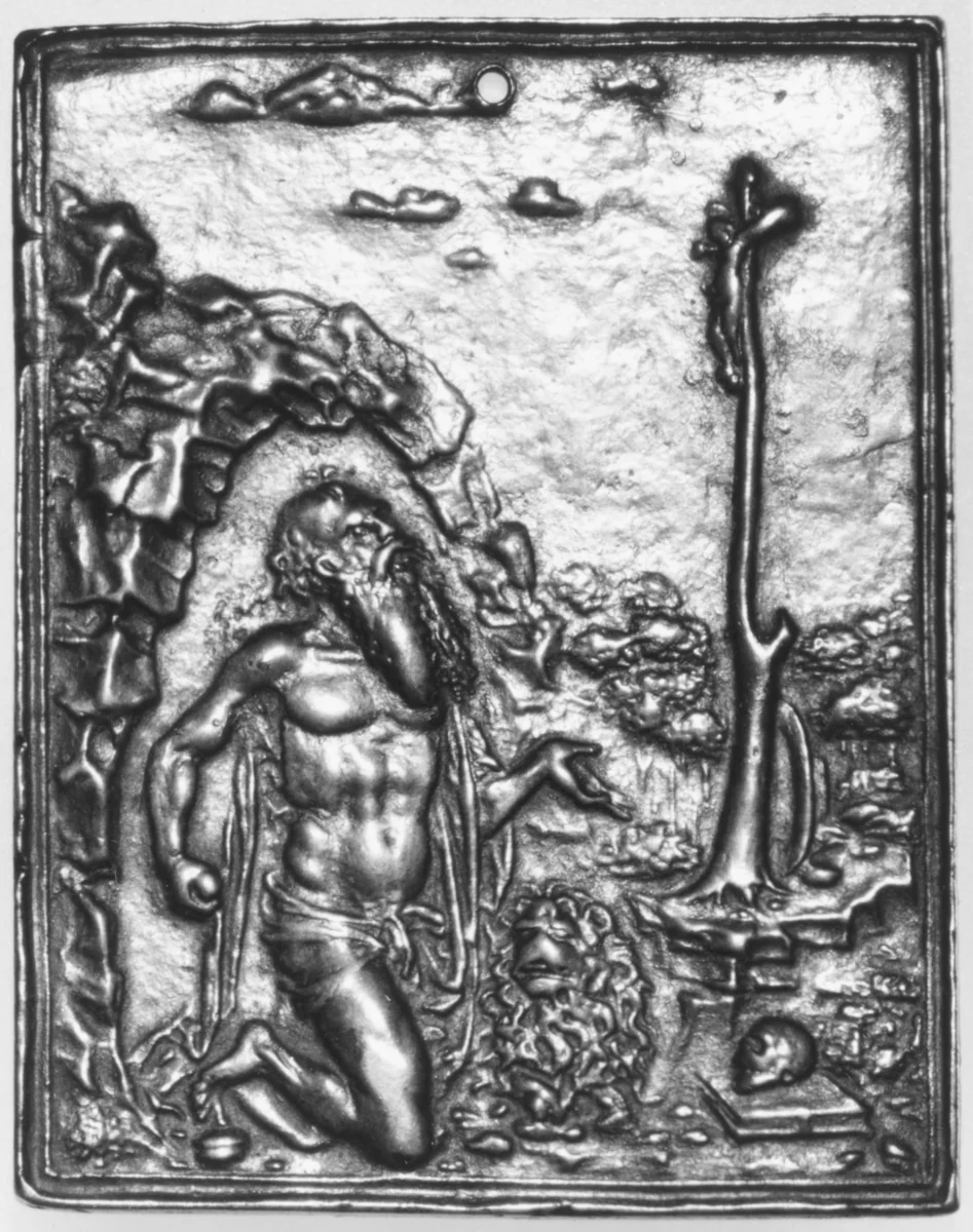 St. Jerome in the Desert by Galeazzo Mondella, metalwork, 1500-1515