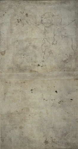 Sketch of Joseph Holding the Christ Child by Giovanni Antonio Guardi, drawing, 1740-1760