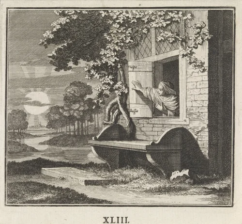 Embleem: zonsopgang by Caspar Luyken, print, 1700