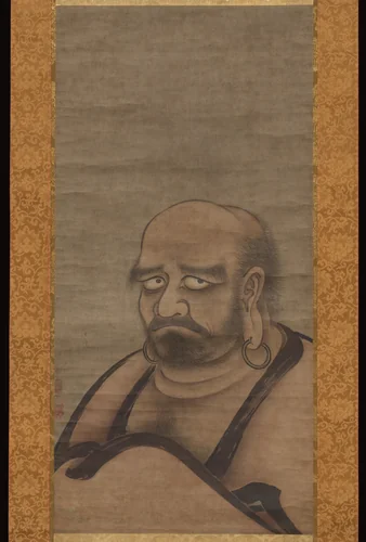 Bodhidharma in Red Robes by Kano Masanobu (狩野正信), painting, 1467-1499