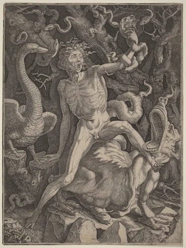 Fury by Gian Jacopo Caraglio; Rosso Fiorentino, print, 1505-1565