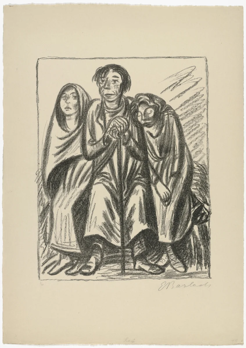 Rest (Rast) by Ernst Barlach, print, 1924