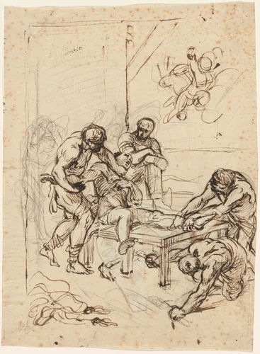 The Martyrdom of Saint Lawrence by Lodovico Carracci, drawing, 1555-1619