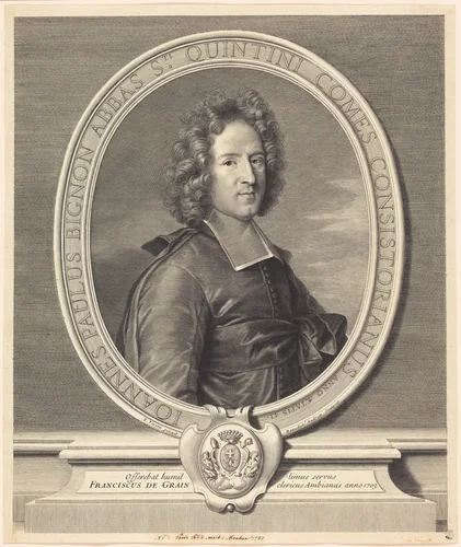J.P. Bignon by Benoît Audran Joseph Vivien, print, 1661-1721