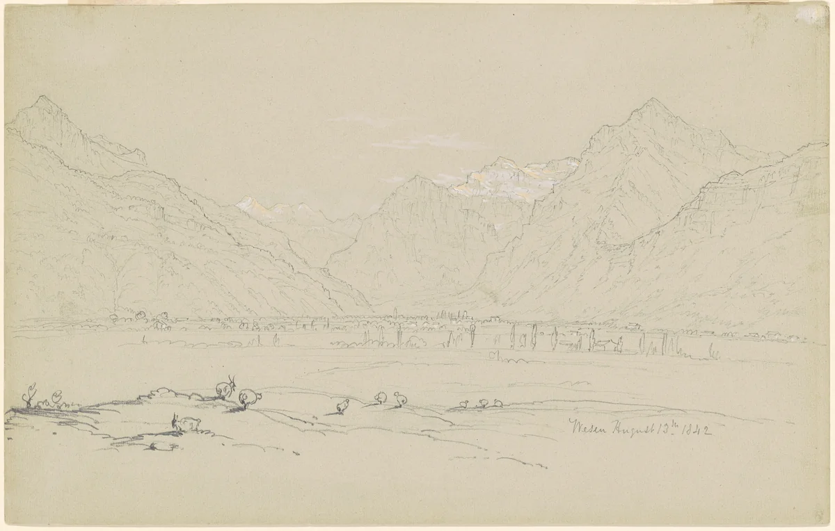 Weser by John William Casilear, drawing, 1842