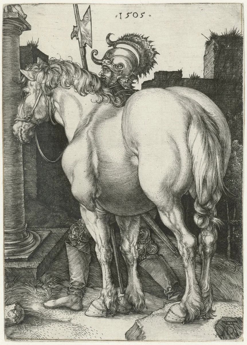 Het grote paard by Unknown, print, 1505