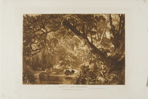 Aesacus and Hesperie, plate 66 from Liber Studiorum by Joseph Mallord William Turner, print, 1819