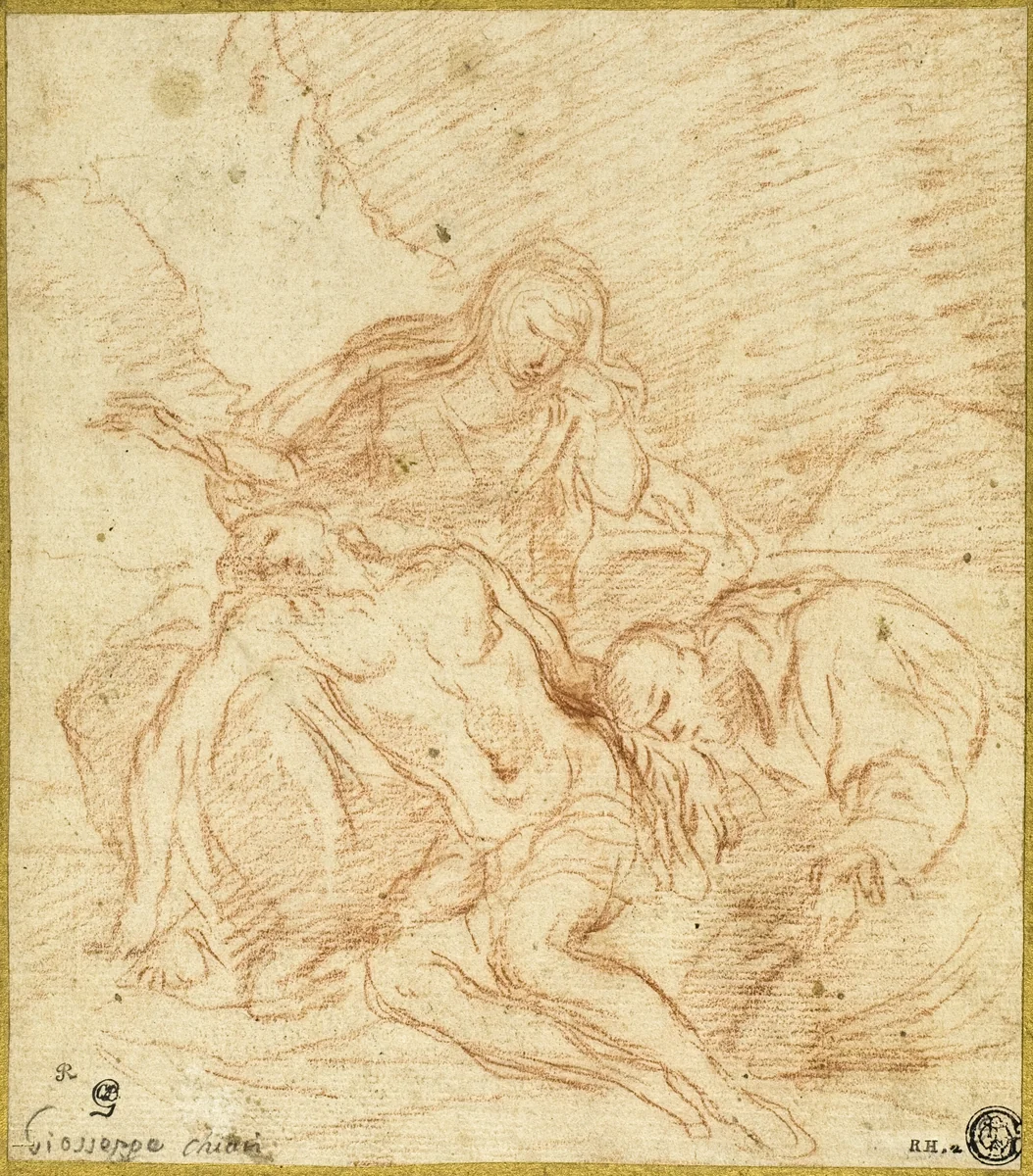 Study by Giuseppe Bartolomeo Chiari, drawing, 1710-1720