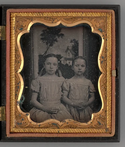 Untitled (Portrait of Two Girls) by Unknown maker, other, 1860