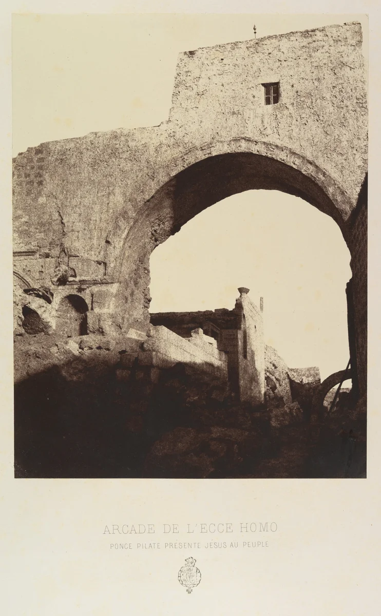 Arcade de l'Ecce Homo. Ponce Pilate présente Jésus au Peuple by Louis de Clercq, photograph, 1860