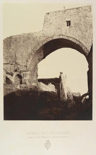 Arcade de l'Ecce Homo. Ponce Pilate présente Jésus au Peuple by Louis de Clercq, photograph, 1860