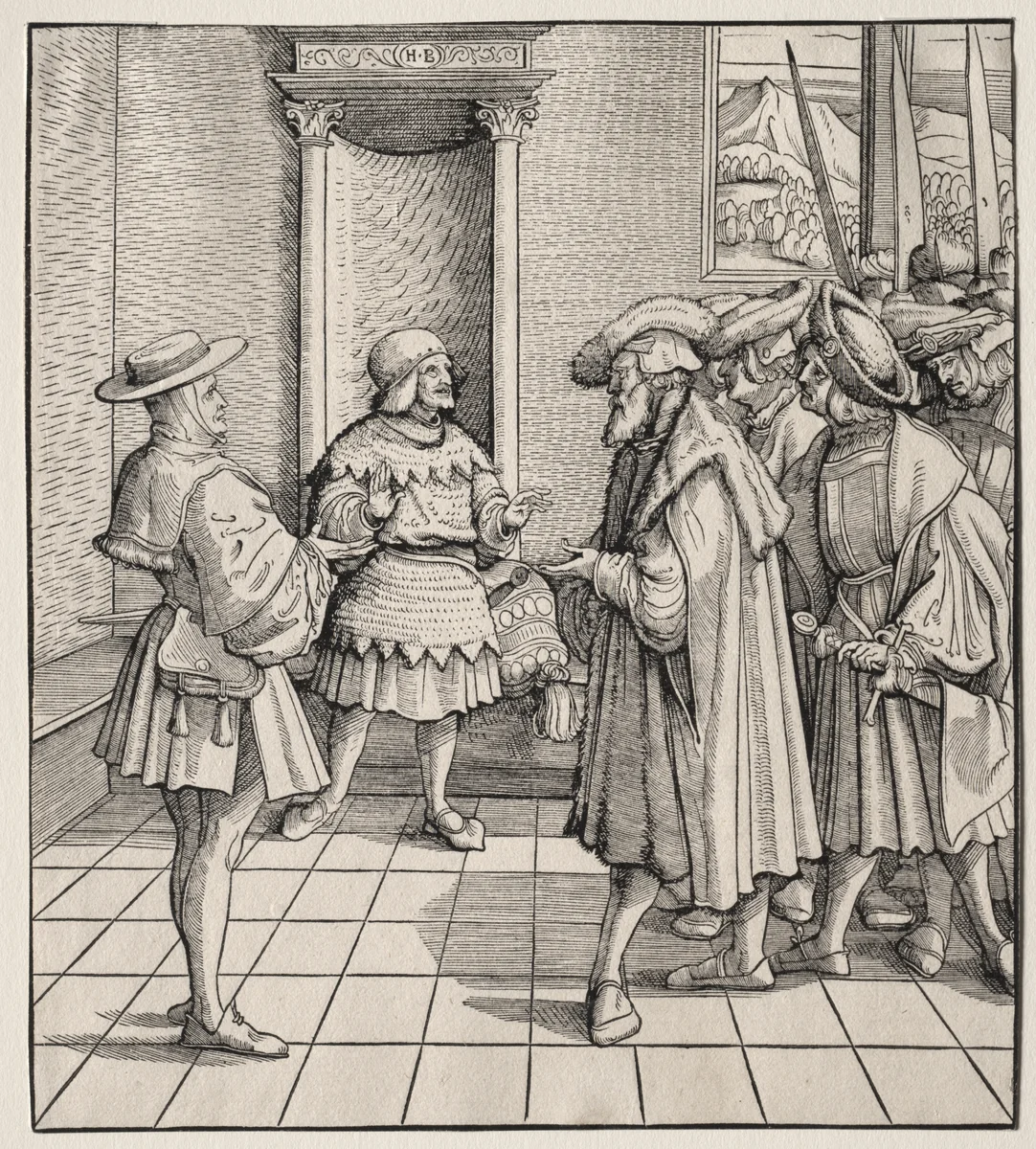 The Bad Advice of One Little Man to Another by Hans Burgkmair, print, 1512-1516