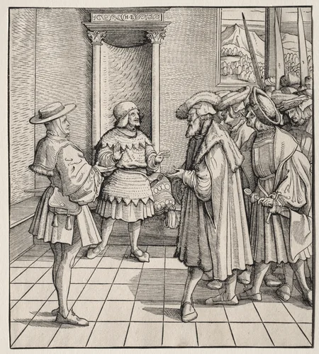 The Bad Advice of One Little Man to Another by Hans Burgkmair, print, 1512-1516