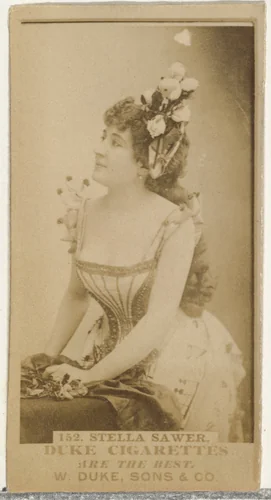Card Number 152, Stella Sawer, from the Actors and Actresses series (N145-7) issued by Duke Sons & Co. to promote Duke Cigarettes by W. Duke, Sons & Co., photograph, 1880-1889