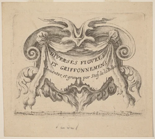 Title Page for "Diverses figures et griffonnements" by Stefano della Bella, print, 1646