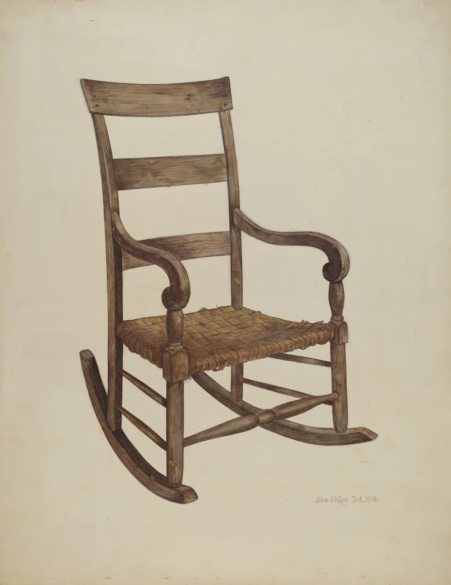 Rocking Chair by John Price, index of american design, 1942