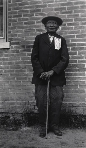 Old Red Feather (74 Years Old) by Eugene Buechel, photograph, 1928
