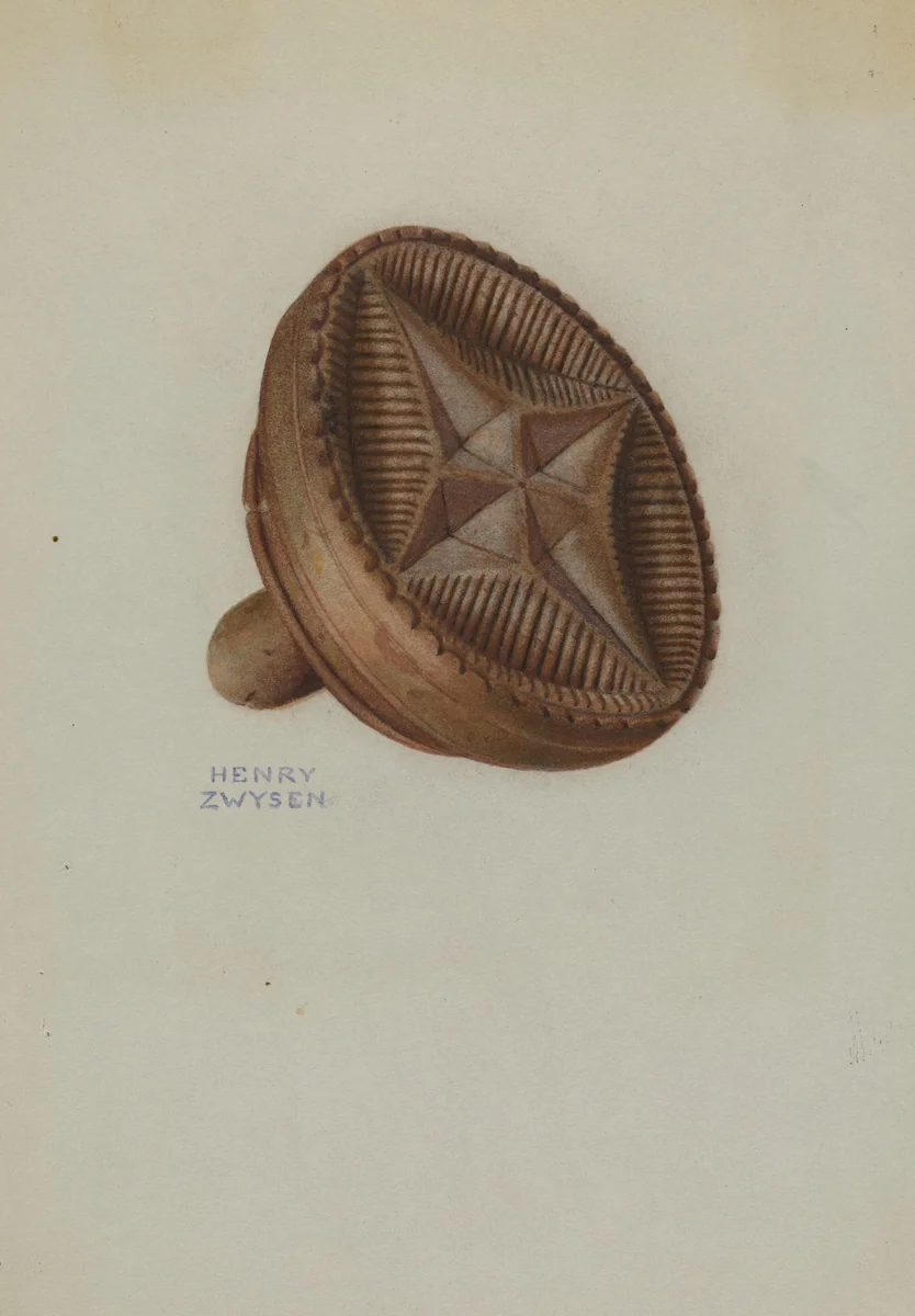 Pa. German Butter Mold by Henry Zwysen, index of american design, 1941