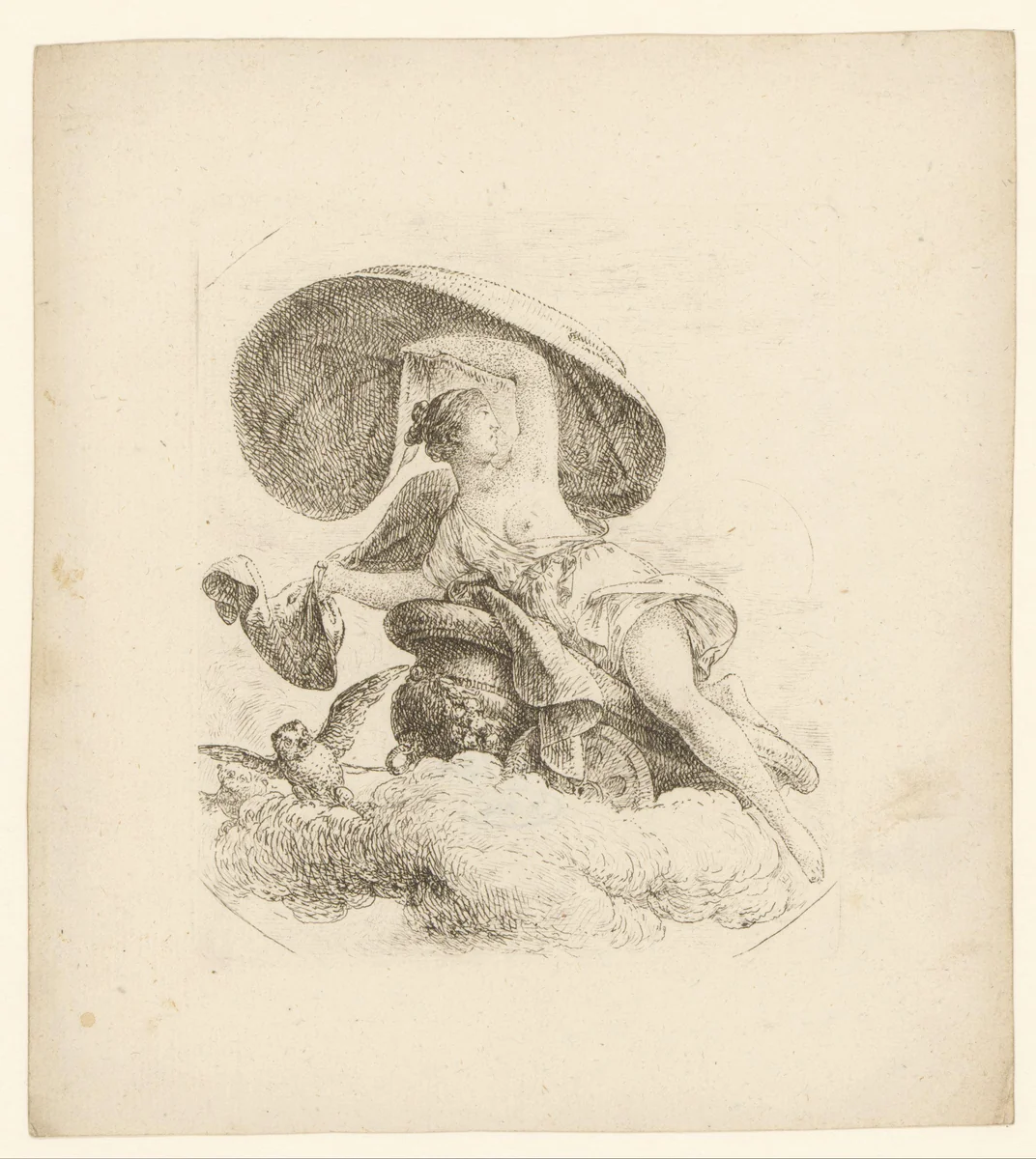 Allegorie van de nacht by Bernhard Rode, print, 1788