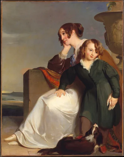 Mother and Son by Thomas Sully, artwork, 1840